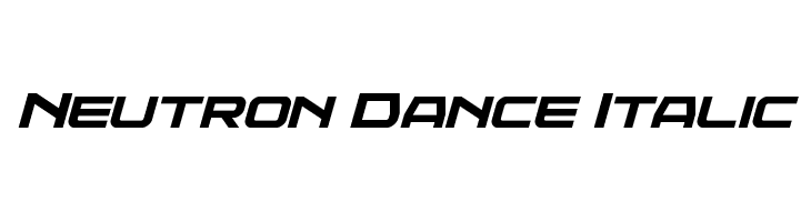 Neutron Dance Italic  Frei Schriftart Herunterladen