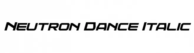 Neutron Dance Italic  Скачать бесплатные шрифты