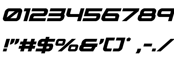 Neutron Dance Italic Font OTHER CHARS
