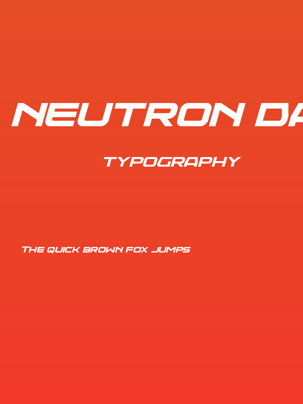Neutron Dance Italic Poster