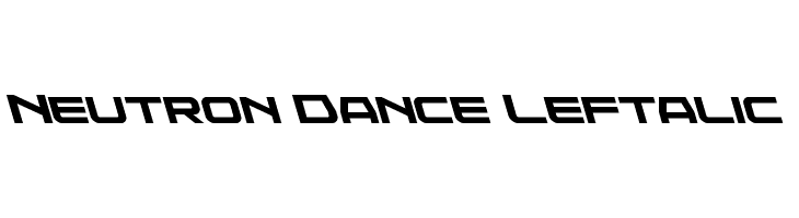 Neutron Dance Leftalic  Free Fonts Download