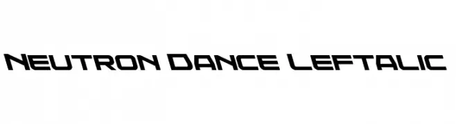 Neutron Dance Leftalic  Скачать бесплатные шрифты