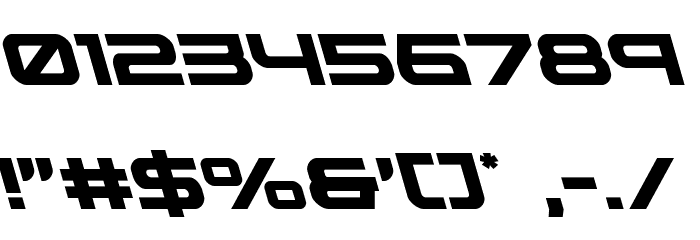 Neutron Dance Leftalic Font OTHER CHARS