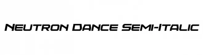 Neutron Dance Semi-Italic  Скачать бесплатные шрифты