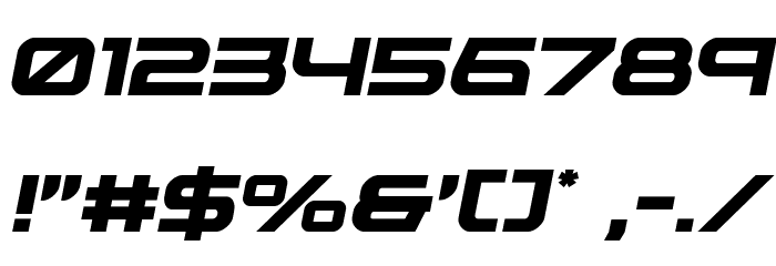Neutron Dance Semi-Italic Font OTHER CHARS