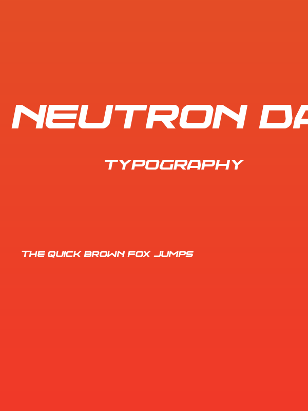 Neutron Dance Semi-Italic Poster