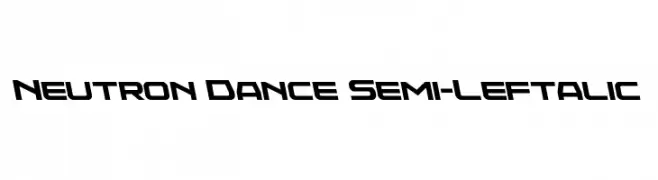 Neutron Dance Semi-Leftalic  Descarca Fonturi Gratis