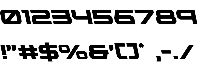 Neutron Dance Semi-Leftalic Font OTHER CHARS