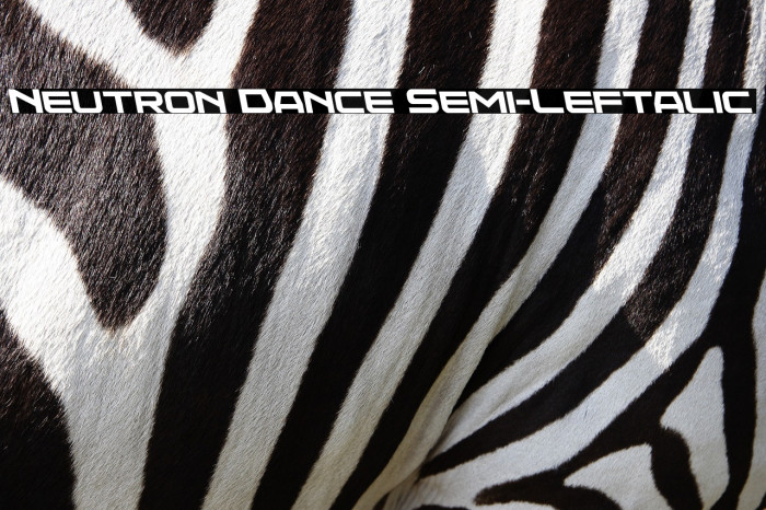 Neutron Dance Semi-Leftalic Example 1