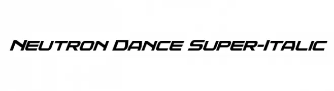 Neutron Dance Super-Italic  Descarca Fonturi Gratis