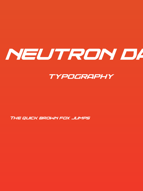 Neutron Dance Super-Italic Poster
