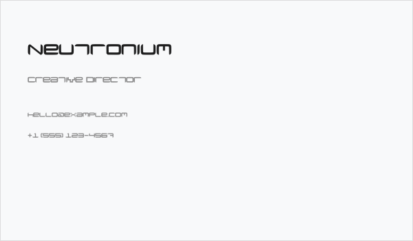 Neutronium Business Card