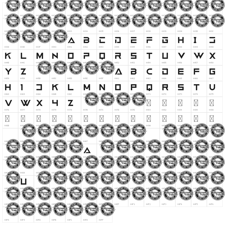 Neutrons Demo Character Map