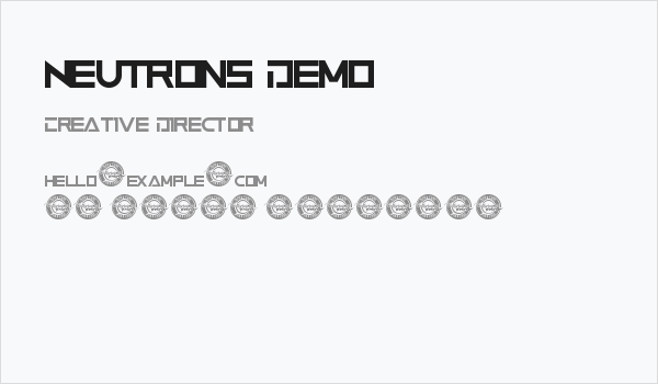 Neutrons Demo Business Card