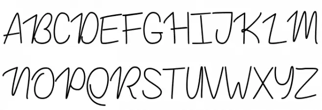 Never Ever Regular Font UPPERCASE