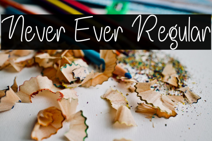 Never Ever Regular Example 3