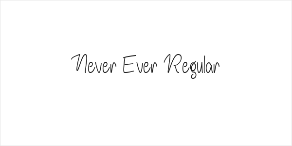 Never Ever Regular Logo