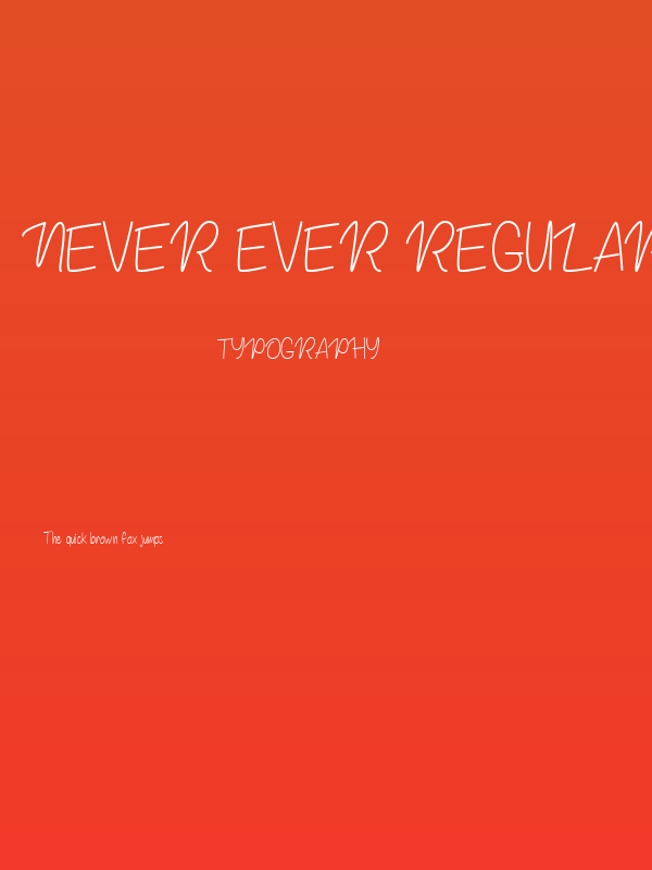 Never Ever Regular Poster