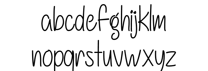 Never Ever Regular Font LOWERCASE
