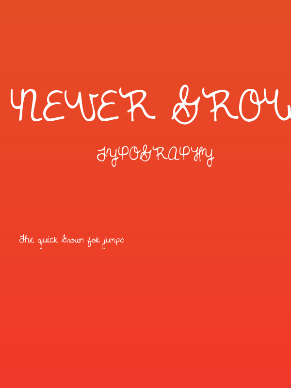 Never Grow Up Poster