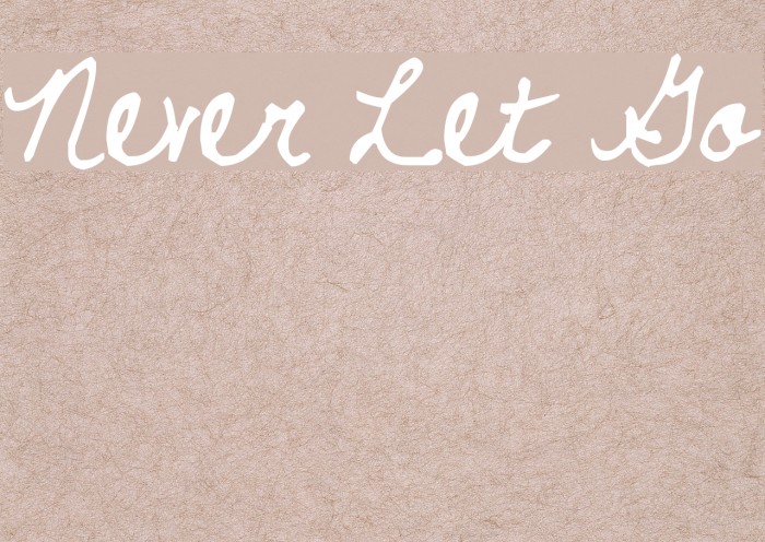Never Let Go Font examples