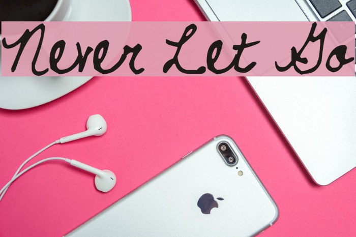 Never Let Go Font examples