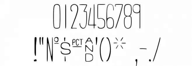 Never Regular Font OTHER CHARS