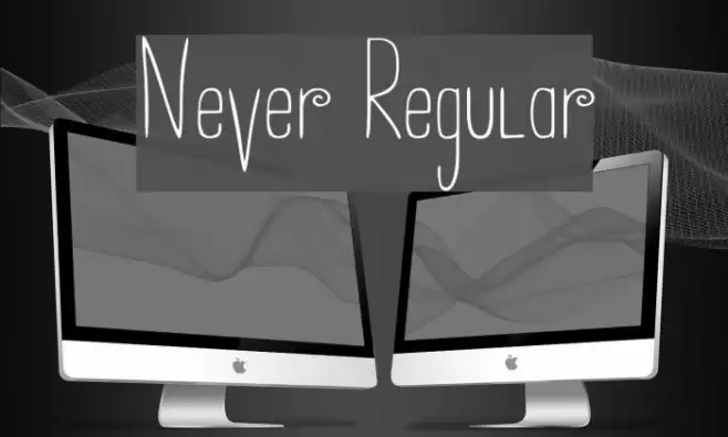 Never Regular Font examples