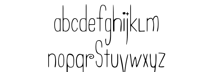 Never Regular Font LOWERCASE