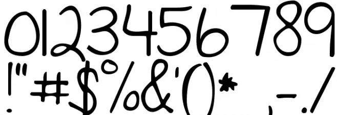 Never Say Never Font OTHER CHARS