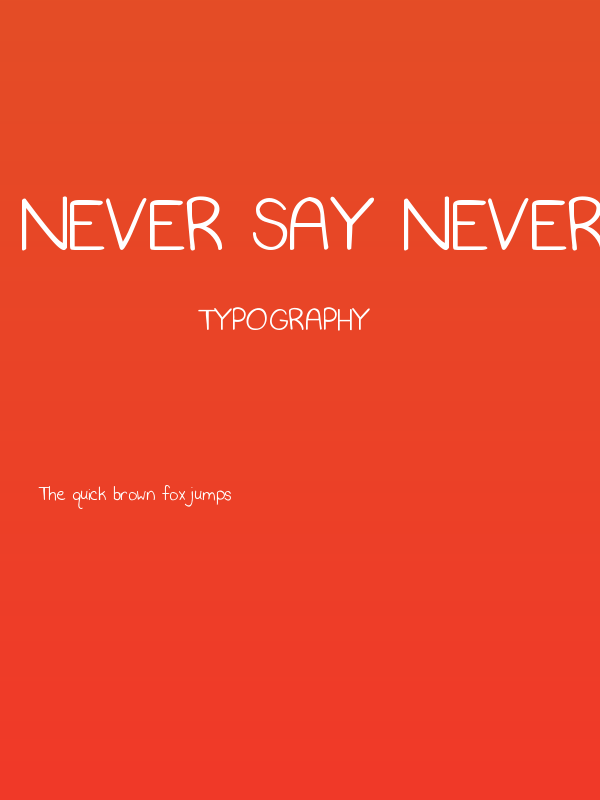 Never Say Never Poster