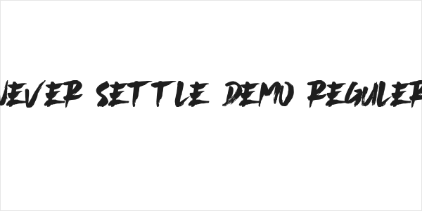 Never Settle Demo Reguler Logo