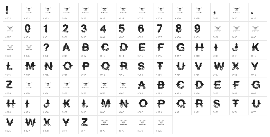 Never Speak Of Character Map