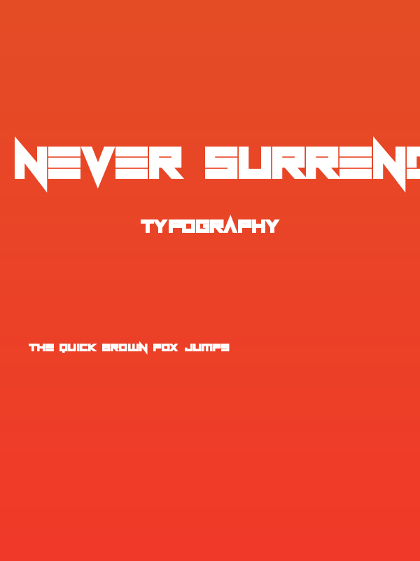Never Surrender Poster