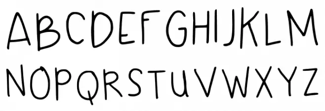 Never Was A Cloudy Day Regular फ़ॉन्ट अपरकेस