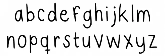 Never Was A Cloudy Day Regular फ़ॉन्ट लोअरकेस