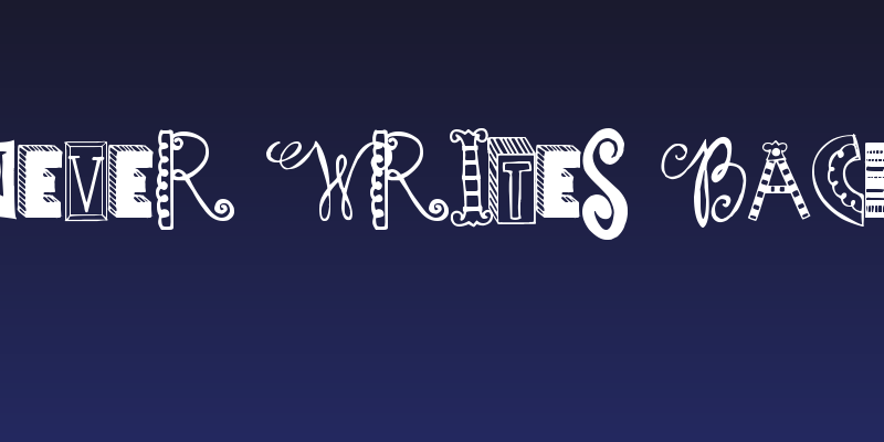 Never Writes Back Social Header