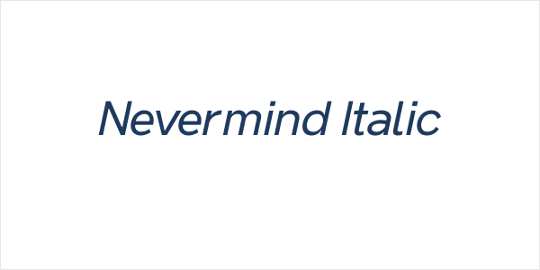 Nevermind Italic Logo