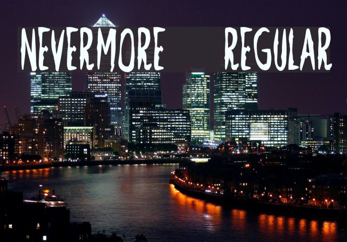 Nevermore-Regular Font examples