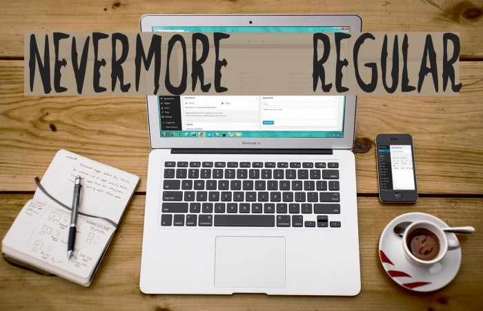 Nevermore-Regular Font examples