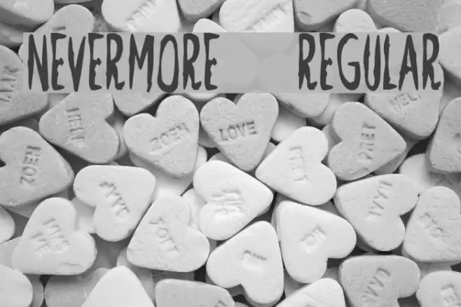 Nevermore-Regular Font examples