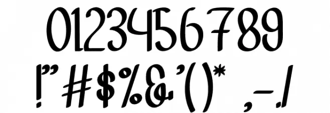 Nevertheless Font OTHER CHARS