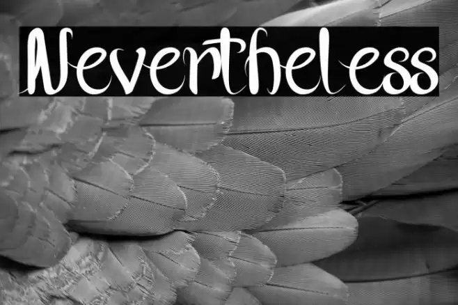 Nevertheless Font examples