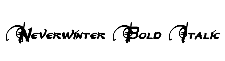 Neverwinter Bold Italic Font