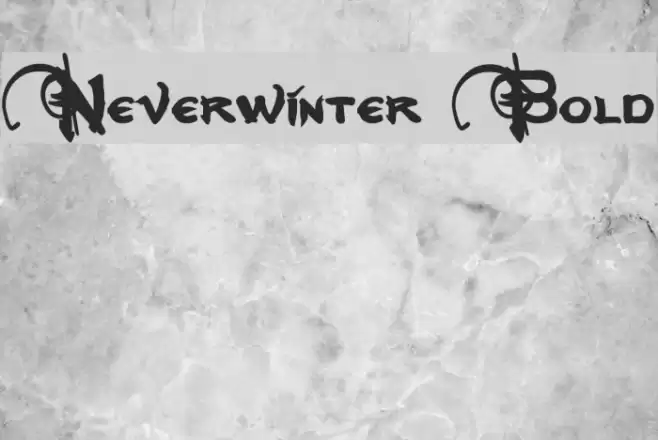 Neverwinter Bold Font examples