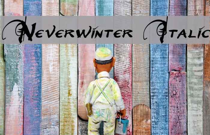 Neverwinter Italic Font examples