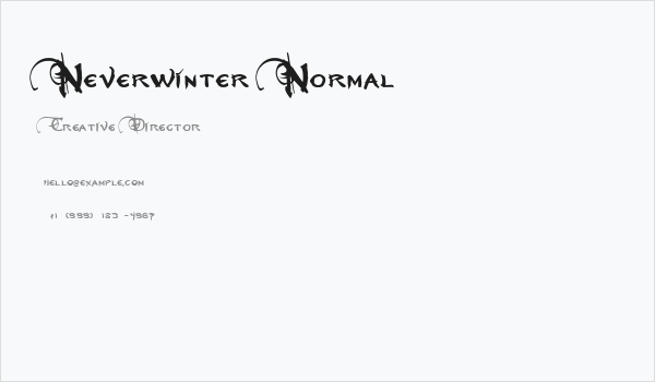 Neverwinter Normal Business Card