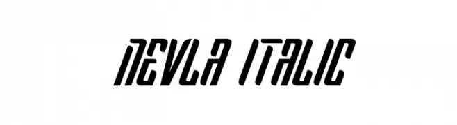 Nevla Italic  font caratteri gratis