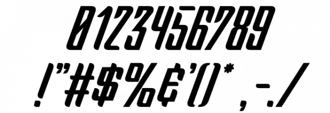 Nevla Italic Font OTHER CHARS