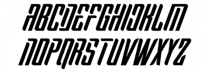 Nevla Italic फ़ॉन्ट अपरकेस